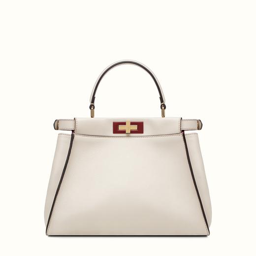 FENDI ピーカブー コピー パウダーグレー ハンドバッグ 8BN2903ZNF02T2